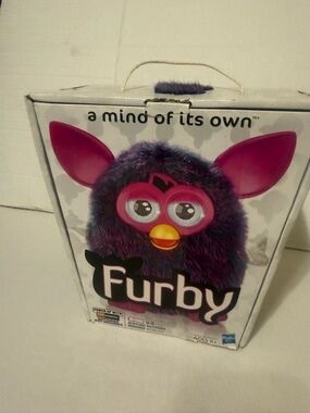 Hasbro Furby Plush Toy - Purple with Pink Ears and Yellow Beak